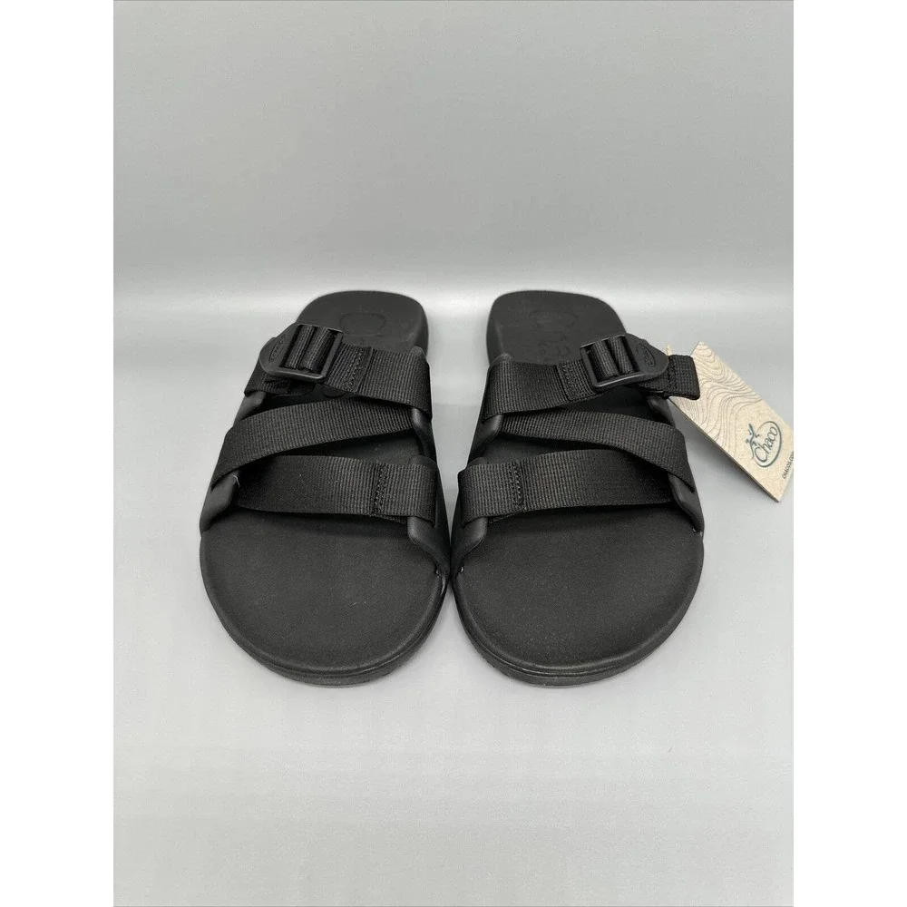 Chaco Chillos Slide Black/Black Comfort Sandal JCH107089 Men's US Sz 12‎